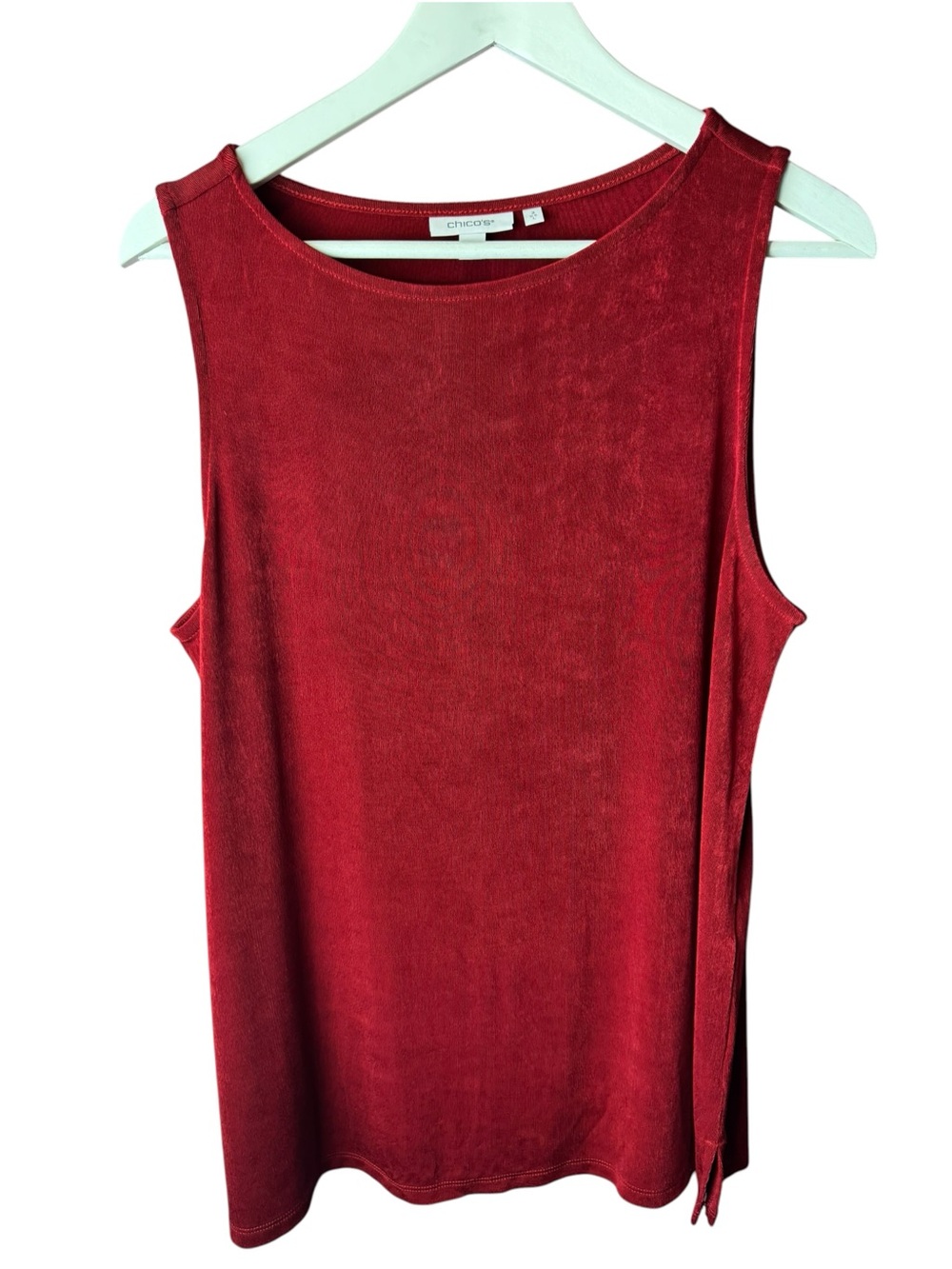 Chicos Travelers Red Tank Top Tunic L